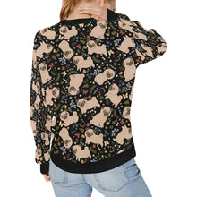 Load image into Gallery viewer, Charming Pugs in Bloom Sweatshirt for Women-Apparel-Apparel, Dog Mom Gifts, Pug, Sweatshirt-29
