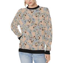 Load image into Gallery viewer, Charming Pugs in Bloom Sweatshirt for Women-Apparel-Apparel, Dog Mom Gifts, Pug, Sweatshirt-Parisian Gray-S-2