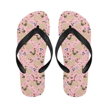 Load image into Gallery viewer, Charming Pugs in Bloom Unisex Slippers-11