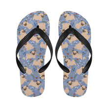 Load image into Gallery viewer, Charming Pugs in Bloom Unisex Slippers-14