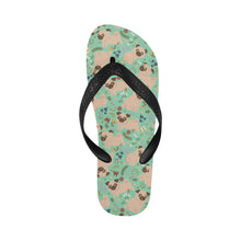 Load image into Gallery viewer, Charming Pugs in Bloom Unisex Slippers-15