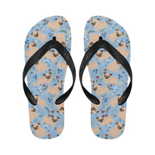 Load image into Gallery viewer, Charming Pugs in Bloom Unisex Slippers-16