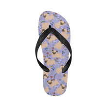 Load image into Gallery viewer, Charming Pugs in Bloom Unisex Slippers-18