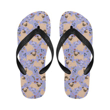 Load image into Gallery viewer, Charming Pugs in Bloom Unisex Slippers-19