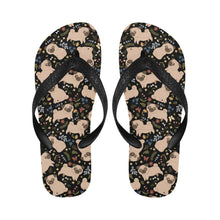 Load image into Gallery viewer, Charming Pugs in Bloom Unisex Slippers-25