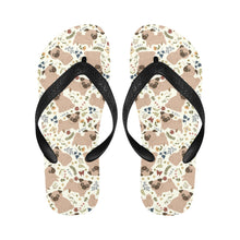Load image into Gallery viewer, Charming Pugs in Bloom Unisex Slippers-2