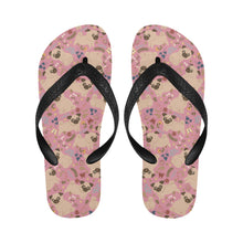 Load image into Gallery viewer, Charming Pugs in Bloom Unisex Slippers-6