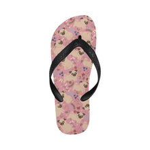 Load image into Gallery viewer, Charming Pugs in Bloom Unisex Slippers-PaleVioletRed-S-5