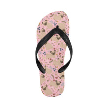 Load image into Gallery viewer, Charming Pugs in Bloom Unisex Slippers-Pink-S-3