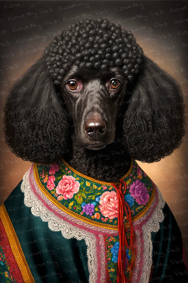 Chateau Cutie Black Poodle Wall Art Poster