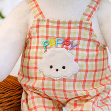 Load image into Gallery viewer, Checkered Jumpsuit Bichon Frise Stuffed Animal Plush Toys-10
