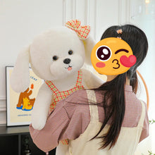Load image into Gallery viewer, Checkered Jumpsuit Bichon Frise Stuffed Animal Plush Toys-19