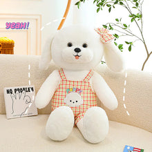 Load image into Gallery viewer, Checkered Jumpsuit Bichon Frise Stuffed Animal Plush Toys-7