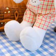 Load image into Gallery viewer, Checkered Jumpsuit Bichon Frise Stuffed Animal Plush Toys-9