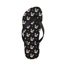 Load image into Gallery viewer, Cheeky Pied Frenchie Smiles Unisex Slippers - 9 Colors-Footwear-Accessories,Dog Dad Gifts,Dog Mom Gifts,French Bulldog,Slippers-Midnight Black-S-10