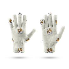 Load image into Gallery viewer, Cheerful Corgi Faces Touch Screen Gloves-Accessories-Accessories,Corgi,Dog Dad Gifts,Dog Mom Gifts,Gloves-9