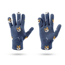 Load image into Gallery viewer, Cheerful Corgi Faces Touch Screen Gloves-Accessories-Accessories,Corgi,Dog Dad Gifts,Dog Mom Gifts,Gloves-11