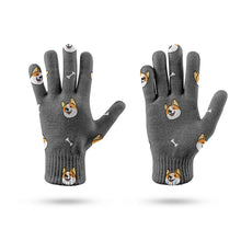 Load image into Gallery viewer, Cheerful Corgi Faces Touch Screen Gloves-Accessories-Accessories,Corgi,Dog Dad Gifts,Dog Mom Gifts,Gloves-12
