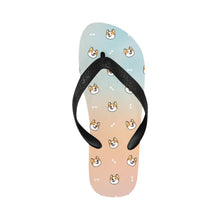 Load image into Gallery viewer, Cheerful Corgi Faces Unisex Slippers - 7 Gradients-Footwear-Accessories,Corgi,Dog Dad Gifts,Dog Mom Gifts,Slippers-19