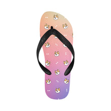 Load image into Gallery viewer, Cheerful Corgi Faces Unisex Slippers - 7 Gradients-Footwear-Accessories,Corgi,Dog Dad Gifts,Dog Mom Gifts,Slippers-21