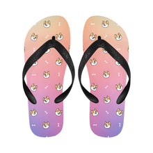 Load image into Gallery viewer, Cheerful Corgi Faces Unisex Slippers - 7 Gradients-Footwear-Accessories,Corgi,Dog Dad Gifts,Dog Mom Gifts,Slippers-4