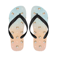 Load image into Gallery viewer, Cheerful Corgi Faces Unisex Slippers - 7 Gradients-Footwear-Accessories,Corgi,Dog Dad Gifts,Dog Mom Gifts,Slippers-6