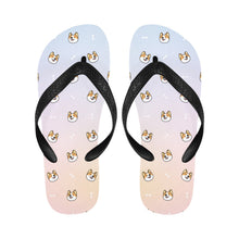 Load image into Gallery viewer, Cheerful Corgi Faces Unisex Slippers - 7 Gradients-Footwear-Accessories,Corgi,Dog Dad Gifts,Dog Mom Gifts,Slippers-7