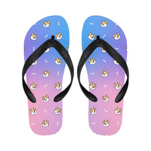 Load image into Gallery viewer, Cheerful Corgi Faces Unisex Slippers - 7 Gradients-Footwear-Accessories,Corgi,Dog Dad Gifts,Dog Mom Gifts,Slippers-1