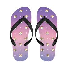 Load image into Gallery viewer, Cheerful Corgi Faces Unisex Slippers - 7 Gradients-Footwear-Accessories,Corgi,Dog Dad Gifts,Dog Mom Gifts,Slippers-3