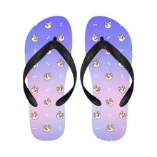 Load image into Gallery viewer, Cheerful Corgi Faces Unisex Slippers - 7 Gradients-Footwear-Accessories,Corgi,Dog Dad Gifts,Dog Mom Gifts,Slippers-2
