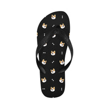 Load image into Gallery viewer, Cheerful Corgi Faces Unisex Slippers - 7 Gradients-Footwear-Accessories,Corgi,Dog Dad Gifts,Dog Mom Gifts,Slippers-Midnight Black-S-10