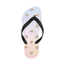 Load image into Gallery viewer, Cheerful Corgi Faces Unisex Slippers - 7 Gradients-Footwear-Accessories,Corgi,Dog Dad Gifts,Dog Mom Gifts,Slippers-Blush Horizon-S-24