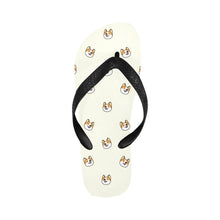 Load image into Gallery viewer, Cheerful Corgi Faces Unisex Slippers - 7 Gradients-Footwear-Accessories,Corgi,Dog Dad Gifts,Dog Mom Gifts,Slippers-Ivory White-S-26