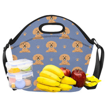 Load image into Gallery viewer, Cheerful Golden Retriever Puppy Neoprene Lunch Bag-3