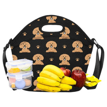 Load image into Gallery viewer, Cheerful Golden Retriever Puppy Neoprene Lunch Bag-12