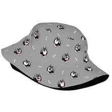 Load image into Gallery viewer, Cheerful Husky Love Bucket Hat-Hats &amp; Caps-34