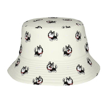 Load image into Gallery viewer, Cheerful Husky Love Bucket Hat-Hats &amp; Caps-Ivory White-One Size-9