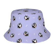Load image into Gallery viewer, Cheerful Husky Love Bucket Hat-Hats &amp; Caps-Lavender Purple-One Size-1