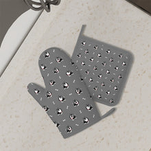 Load image into Gallery viewer, Cheerful Husky Love Oven Mitts and Pot Holder Set-Kitchen Decor-Accessories,Dog Mom Gifts,Siberian Husky-3