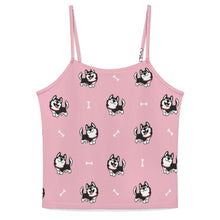 Load image into Gallery viewer, Cheerful Husky Love Women's Cami and Shorts Pajama Set-13