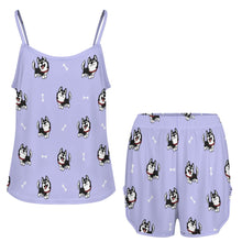 Load image into Gallery viewer, Cheerful Husky Love Women's Cami and Shorts Pajama Set-18