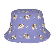 Load image into Gallery viewer, Cheerful Lhasa Apso Playtime Adventures Bucket Hat-Hats &amp; Caps-Lavender Purple-One Size-33