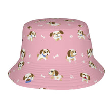 Load image into Gallery viewer, Cheerful Lhasa Apso Playtime Adventures Bucket Hat-Hats &amp; Caps-Light Pink-One Size-17