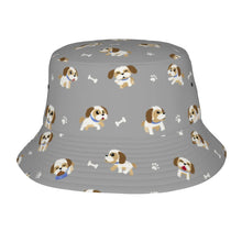 Load image into Gallery viewer, Cheerful Lhasa Apso Playtime Adventures Bucket Hat-Hats &amp; Caps-Parisian Gray-One Size-9