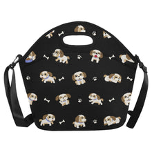 Load image into Gallery viewer, Cheerful Lhasa Apso Playtime Adventures Neoprene Lunch Bag-12