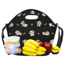 Load image into Gallery viewer, Cheerful Lhasa Apso Playtime Adventures Neoprene Lunch Bag-13