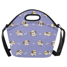 Load image into Gallery viewer, Cheerful Lhasa Apso Playtime Adventures Neoprene Lunch Bag-CornflowerBlue-ONESIZE-6