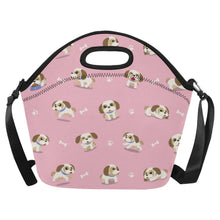 Load image into Gallery viewer, Cheerful Lhasa Apso Playtime Adventures Neoprene Lunch Bag-Pink-ONESIZE-1