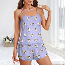 Load image into Gallery viewer, Cheerful Lhasa Apso Playtime Adventures Women's Cami and Shorts Pajama Set-3