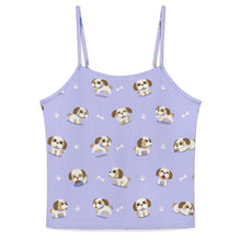 Load image into Gallery viewer, Cheerful Lhasa Apso Playtime Adventures Women's Cami and Shorts Pajama Set-4